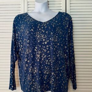Blue and Gold Women's Top